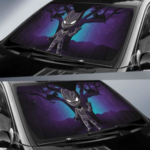 Black Panther Chibi Auto Sun Shades 918b Universal Fit - CarInspirations