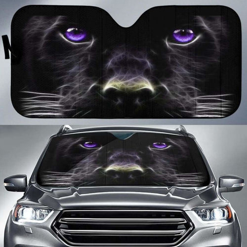 Black Panther Face Car Auto Sun Shades Universal Fit 051312 - CarInspirations