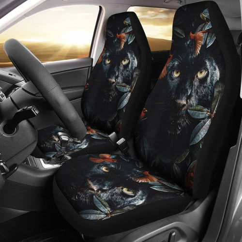 Black Panther Flower Car Seat Covers Movie Fan Gift H200217 Universal Fit 225311 - CarInspirations