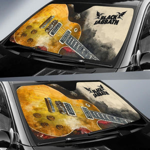 Black Sabbath Car Auto Sun Shade Guitar Rock Band Fan Universal Fit 174503 - CarInspirations