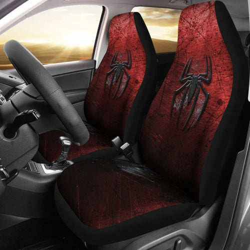 Black Spider Marvel Spiderman Car Seat Covers Lt04 Universal Fit 225721 - CarInspirations