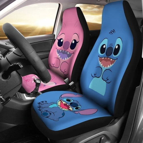 Blue And Pink Stitch Car Seat Covers Universal Fit 194801 - CarInspirations