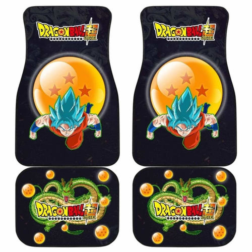 Blue Hair Saiya Anime Goku Car Floor Mats Universal Fit 051012 - CarInspirations