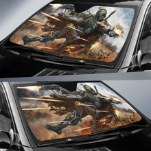 Load image into Gallery viewer, Boba Fett Car Sun Shades 918b Universal Fit - CarInspirations