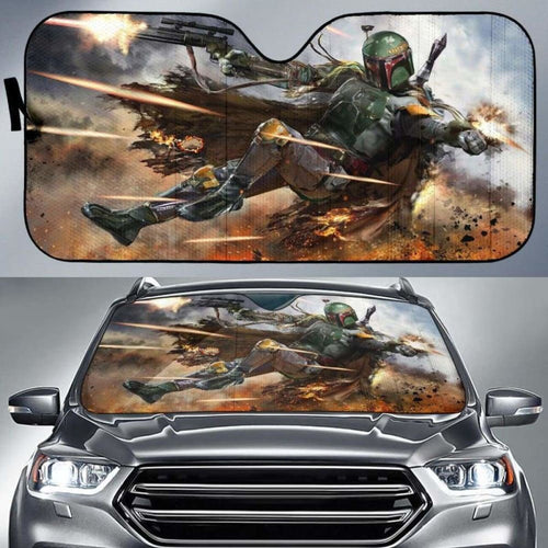 Boba Fett Car Sun Shades 918b Universal Fit - CarInspirations
