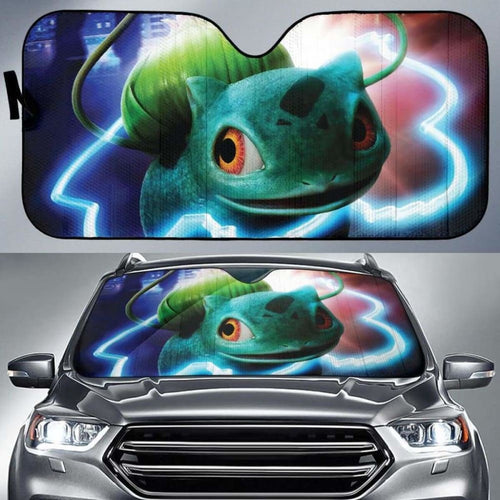 Bulbasaur Detective Pikachu Pokemon Auto Sun Shades 918b Universal Fit - CarInspirations