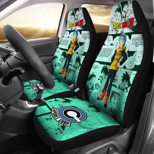 Bulma Characters Dragon Ball Z Car Seat Covers Manga Mixed Anime Universal Fit 194801 - CarInspirations