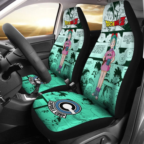 Bulma Dragon Ball Z Car Seat Covers Manga Mixed Anime Universal Fit 194801 - CarInspirations