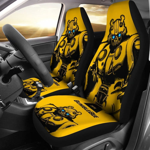 Bumblebee Transformer Yellow Design Car Seat Covers Lt03 Universal Fit 225721 - CarInspirations