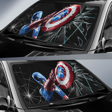 Load image into Gallery viewer, Captain America Car Auto Sun Shade Broken Windshield Funny Universal Fit 174503 - CarInspirations