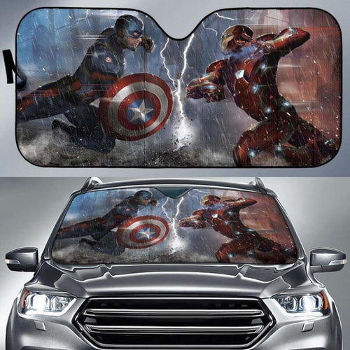 Captain America & Iron Man Car Sun Shades Marvel Movie Universal Fit 051012 - CarInspirations