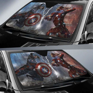 Captain America & Iron Man Car Sun Shades Marvel Movie Universal Fit 051012 - CarInspirations