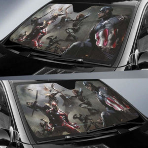 Captain America Marvel Team Car Sun Shades Movie Universal Fit 051012 - CarInspirations