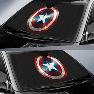 Captain America Shield Car Auto Sun Shades Universal Fit 051312 - CarInspirations