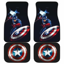 Load image into Gallery viewer, Captain America Shield &amp; Hammer Car Floor Mats Universal Fit 051012 - CarInspirations