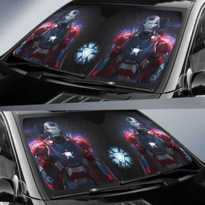 Captain America Wears Iron Man Car Sun Shades Marvel Universal Fit 051012 - CarInspirations