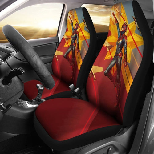 Captain Marvel Car Seat Covers Lt03 Universal Fit 225721 - CarInspirations