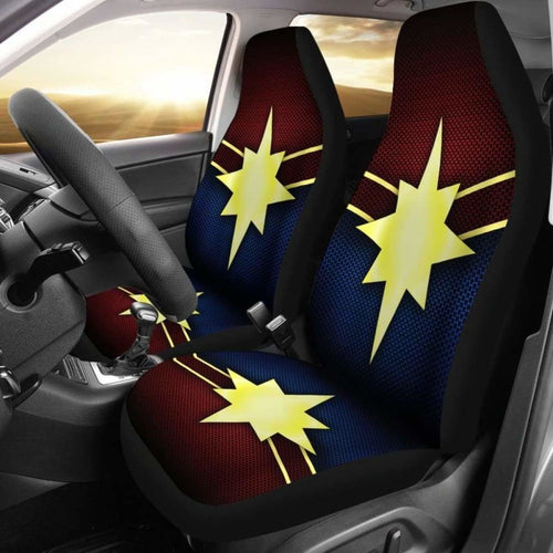 Captain Marvel Car Seat Covers Universal Fit 051012 - CarInspirations