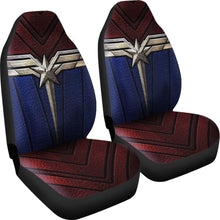 Load image into Gallery viewer, Captain Marvel Logo Art Car Seat Covers Movie Fan Gift H050320 Universal Fit 072323 - CarInspirations