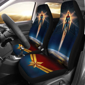 Captain Marvel Movie Car Seat Covers Lt03 Universal Fit 225721 - CarInspirations