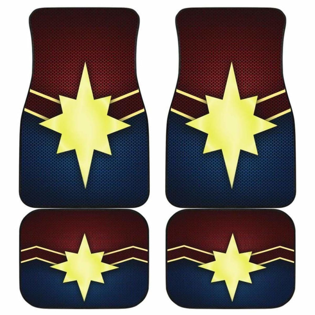 Captain Marvel Star Sign End Game Car Floor Mats Universal Fit 051012 - CarInspirations