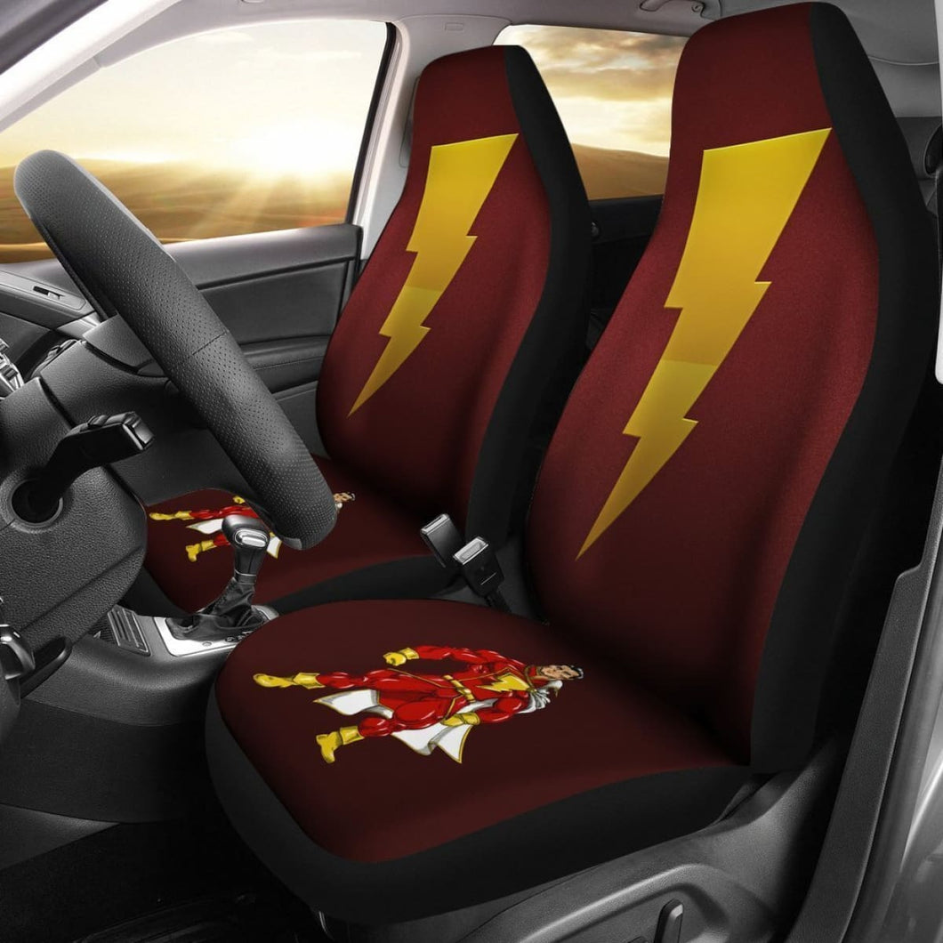 Captain Power Shazam Dc Comics Car Seat Covers Lt03 Universal Fit 225721 - CarInspirations