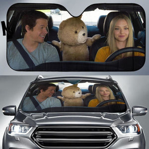 Car Driving Scene Ted Car Sun Shade Visor Universal Fit 174503 - CarInspirations