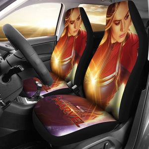 Carol Danvers Captain Marvel Car Seat Covers Lt03 Universal Fit 225721 - CarInspirations