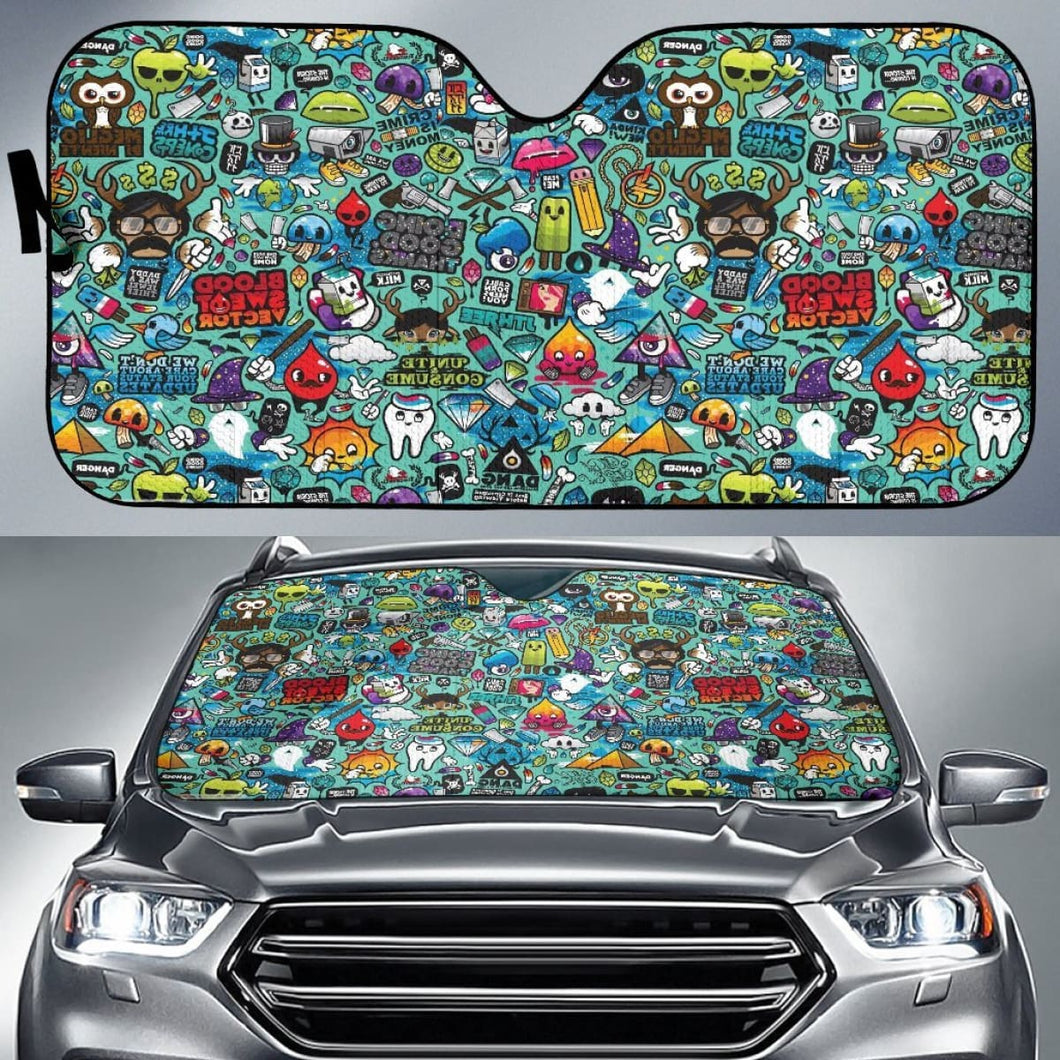 Cartoon Animation Sun Shade amazing best gift ideas 2020 Universal Fit 174503 - CarInspirations