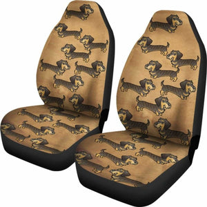 Cartoon Wire Haired Dachshund Car Seat Cover Universal Fit 052512 - CarInspirations