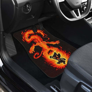 Charizard And Infernape In Black Theme Car Floor Mats Universal Fit 051012 - CarInspirations