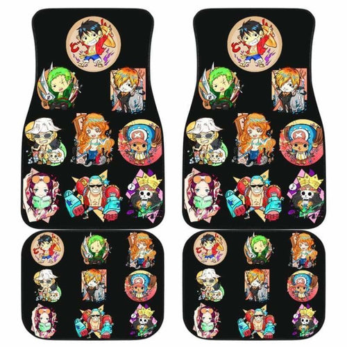 Chibi One Piece Car Floor Mats Universal Fit 051912 - CarInspirations