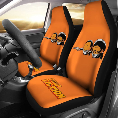 Chibi Pulp Fiction Movie Car Seat Covers Lt03 Universal Fit 225721 - CarInspirations