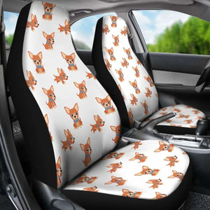 Chihuahua Cartoon White Car Seat Cover Universal Fit 052512 - CarInspirations
