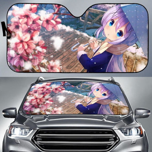 Chino Kafuu Is The Order A Rabbit 4K Car Sun Shade Universal Fit 225311 - CarInspirations