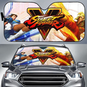 Chun-Li Vs Ken Street Fighter Car Sun Shade For Gamer Mn05 Universal Fit 111204 - CarInspirations