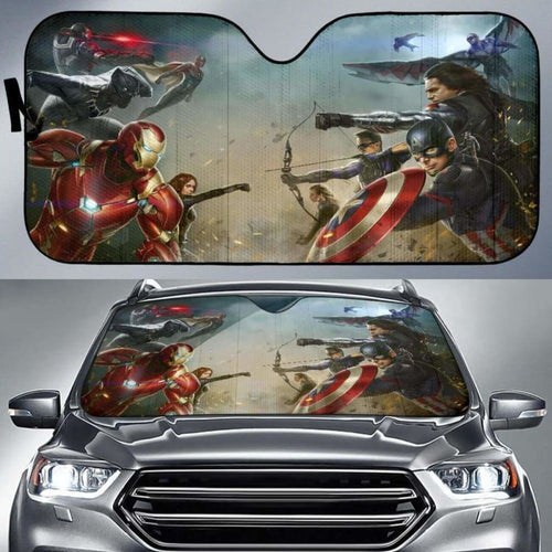Civil War Avengers Car Sun Shades 918b Universal Fit - CarInspirations