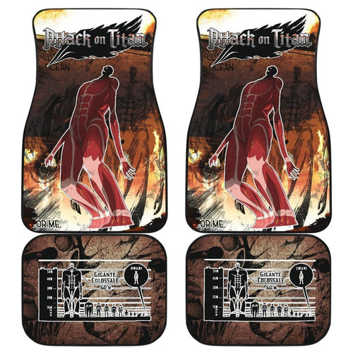Colossal Titan Attack On Titan Car Floor Mats For Fan Anime Universal Fit 175802 - CarInspirations