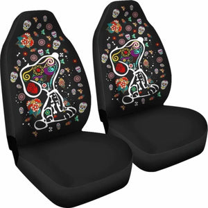Colourful Pattern Snoopy Car Seat Covers (Set Of 2) Universal Fit 051012 - CarInspirations