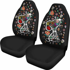Colourful Pattern Snoopy Car Seat Covers (Set Of 2) Universal Fit 051012 - CarInspirations