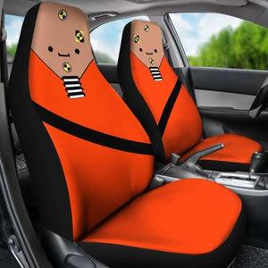 Crash Test Dummies Cartoon Car Seat Covers (Set Of 2) Universal Fit 051012 - CarInspirations