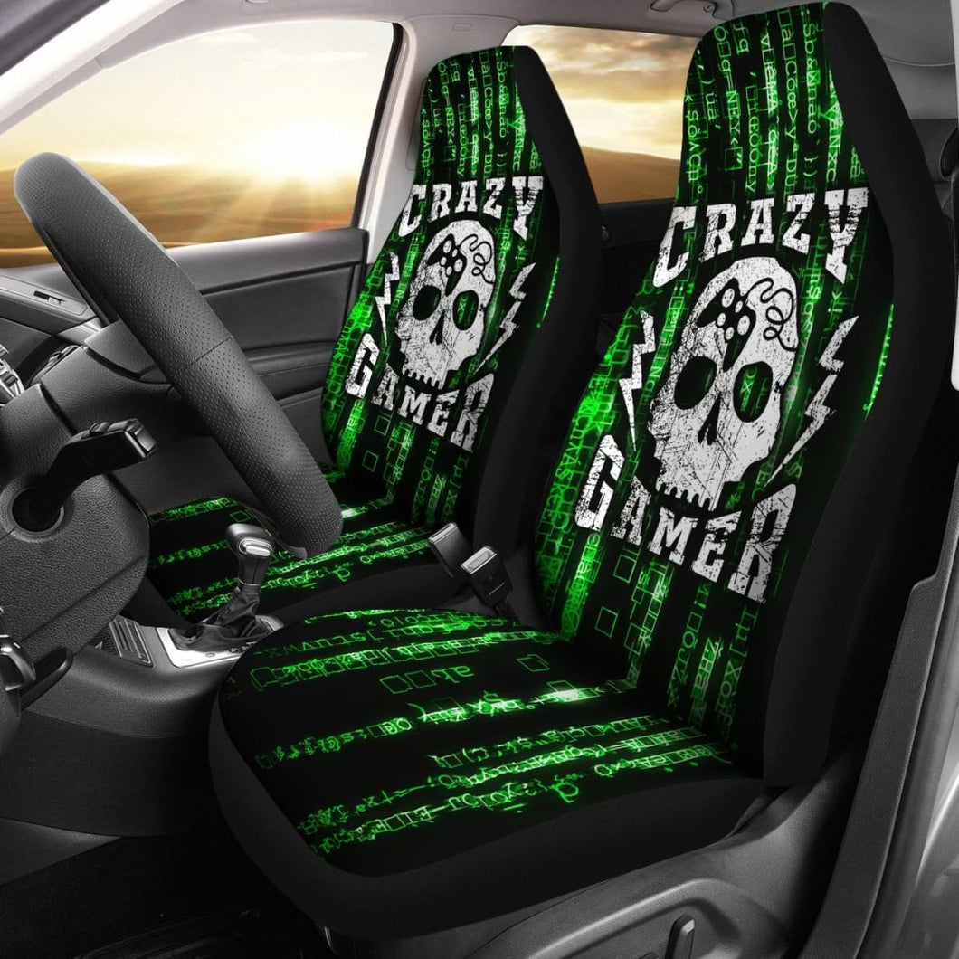 Crazy Gamer Car Seat Covers (Set Of 2) Universal Fit 225721 - CarInspirations