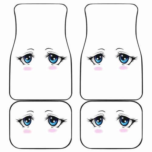 Cute Anime Shame Eyes Car Floor Mats Universal Fit 051012 - CarInspirations