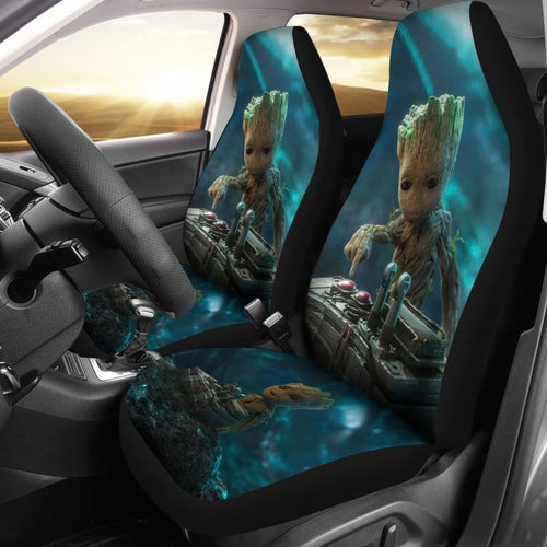 Cute Baby Groot Holder Car Seat Covers Lt03 Universal Fit 225721 - CarInspirations