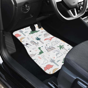 Cute Cartoon Dinosaurs Tree Pattern Front And Back Car Mats Universal Fit 051512 - CarInspirations