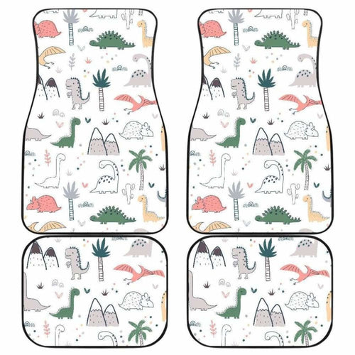 Cute Cartoon Dinosaurs Tree Pattern Front And Back Car Mats Universal Fit 051512 - CarInspirations