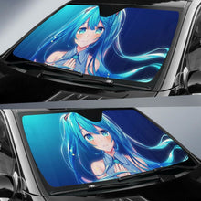 Load image into Gallery viewer, Cute Hatsune Miku Anime Girl Aqua Blue 4K Car Sun Shade Universal Fit 225311 - CarInspirations