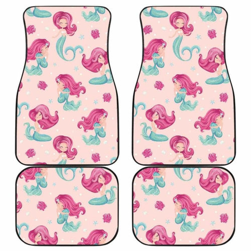 Cute Little Mermaid Pattern Front And Back Car Mats Universal Fit 051512 - CarInspirations