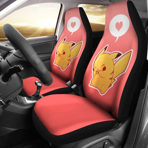 Cute Pikachu Hearts Pokemon Car Seat Covers Lt03 Universal Fit 225721 - CarInspirations