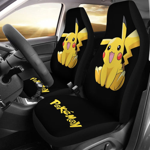 Cute Pikachu Pokemon Anime Fan Gift Car Seat Covers H200221 Universal Fit 225311 - CarInspirations